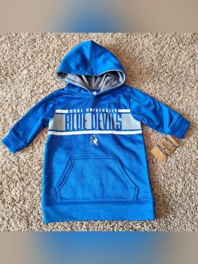 New Duke Blue Devils KIDS Size XS 4/5 Yrs Old, Blue Hoodie